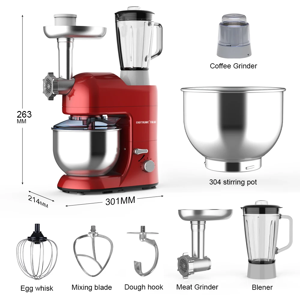 Kitchen planetary mixer 5l mixer grinder blender juicer cake mixture machine