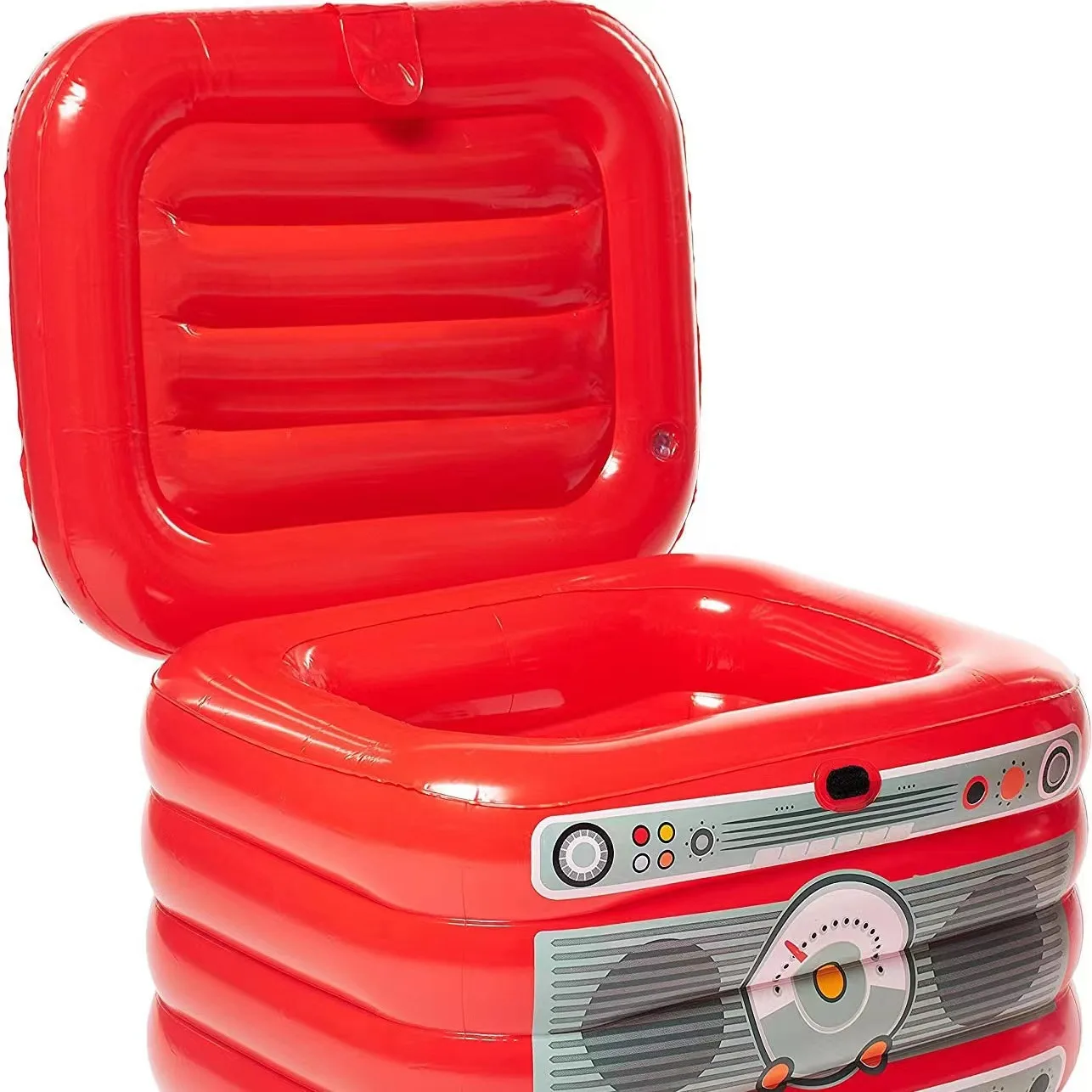 2024 New Inflatable blue Square Ice Bucket Drink Bottle Beer Can Holder Inflatable China Ice Cooler Ice Bucket price