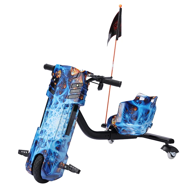 Unisex 3-Wheel 8 Inch Solid Tire 25km/h Drift Trike Bluetooth Electronic Crazy Cart with Applicable Features