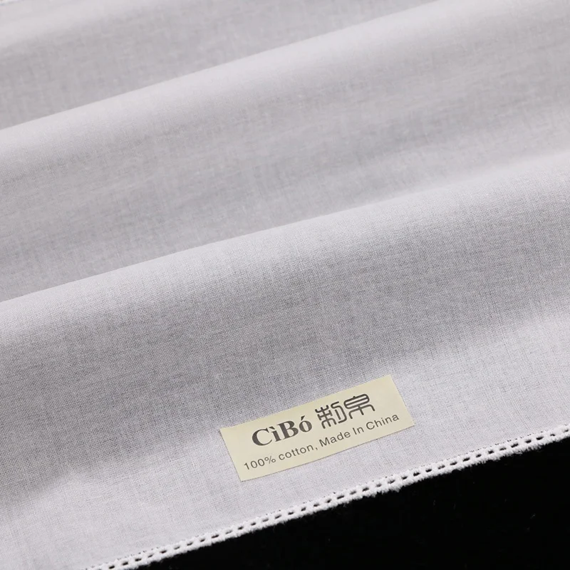 C005:  White cotton picot lace handkerchief straight edge women/ladies wedding blank hankies