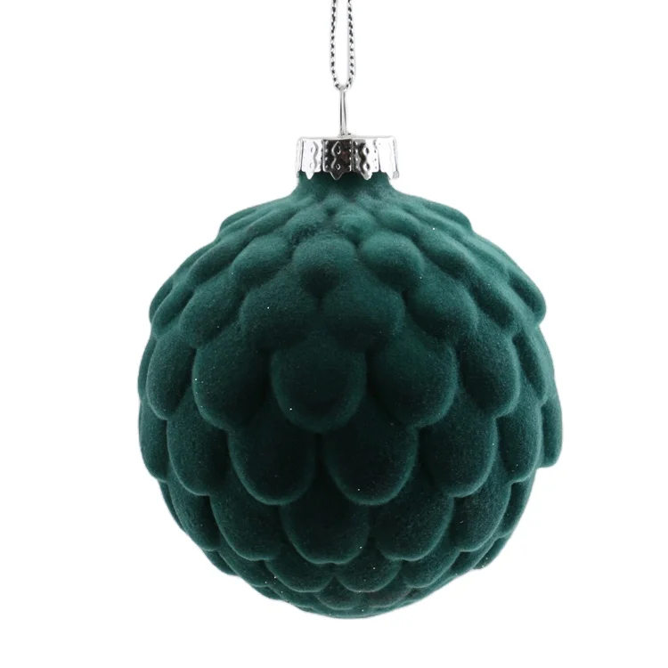 new arrivals special exquisite green white Christmas glass ball retro ornament for Christmas tree pendant decoration