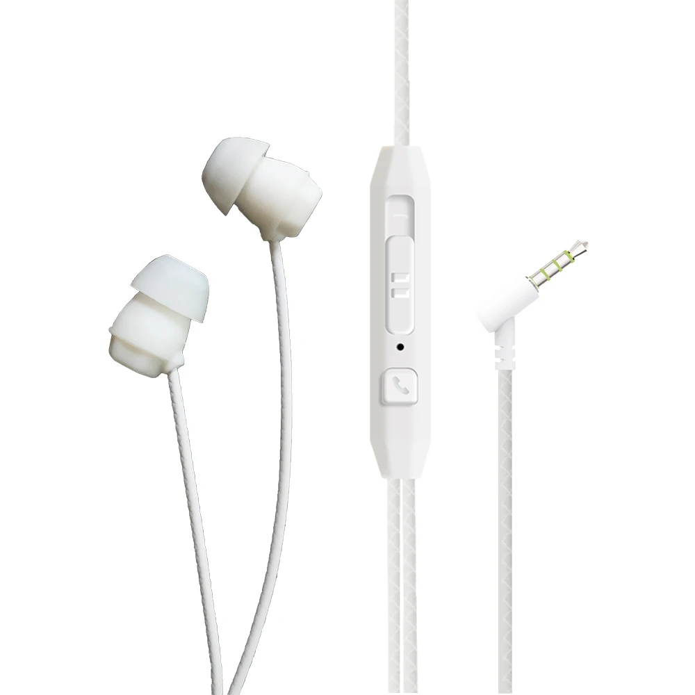 Cheap OEM premium wired earphones headsets 3.5 mm In-ear handsfree sleep stereo earbuds with box