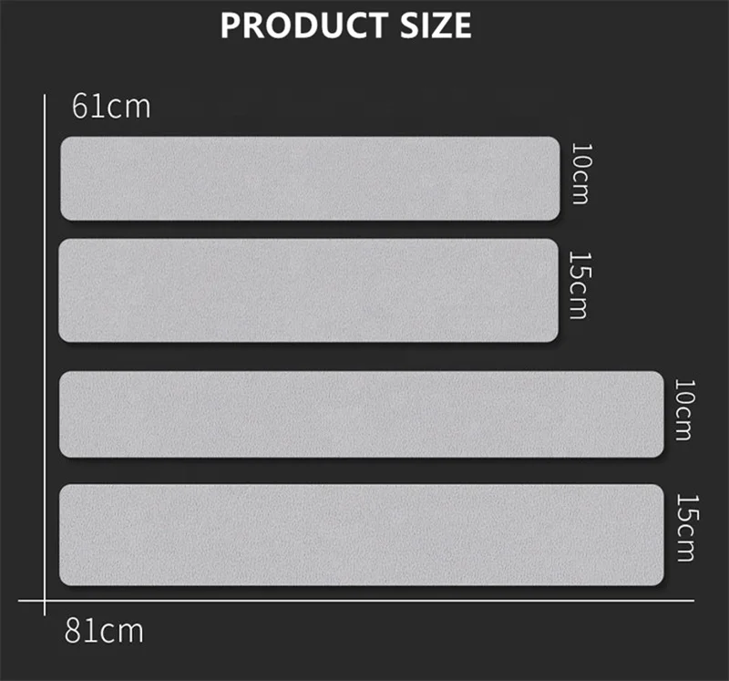 Non Slip Stair Treads Adhesive Safety Bathroom Waterproof Rubber Grip PEVA Anti Slip Tape