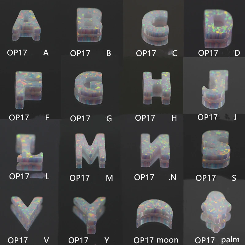 Hot sale 10*10mm Japan  imported Synthetic  letters Opal jewelry opal