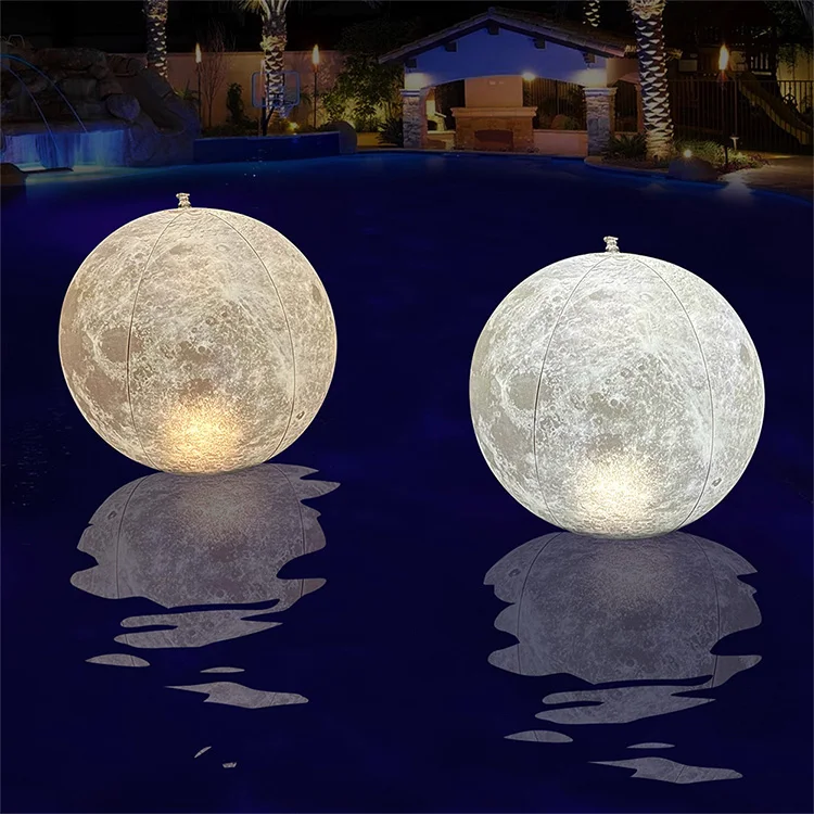 Cootway IP68 Waterproof Night Lights Inflatable Floating Light Bulb Solar Earth Lights