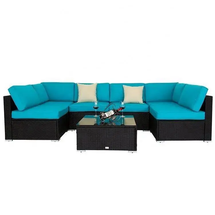 Better Homes And Garden 8 Patio 7 Pc 5 Piece Outdoor Black Wicker Sectional Furniture