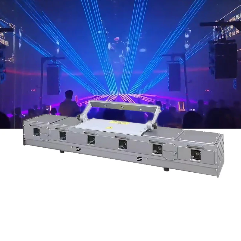 ZY Outdoor Waterproof RGB IP65 Projector Latest 2W Laser With 6 Eye Aluminum Body DMX512 Control Mode 12W/18W Power