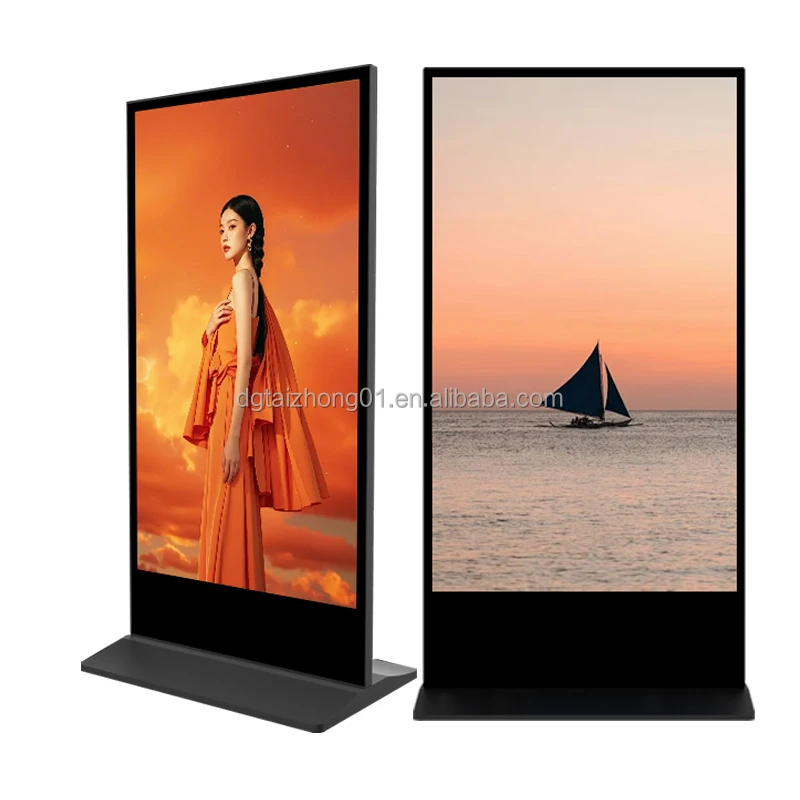 32/43/49/55/65 inch vertical floor standing advertising machine touch LCD display video network HD player signage digital screen