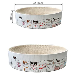 Round corrugated cat scratching board simple disc bowl-shaped cat claw board round cake bowl-shaped cat bed