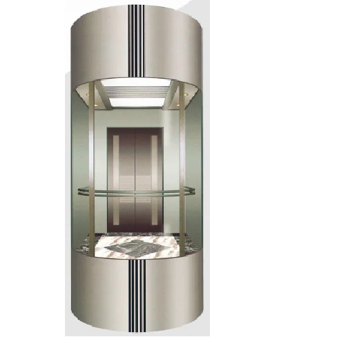 New safe systems outdoor glass lift transparent stainless steel elevator