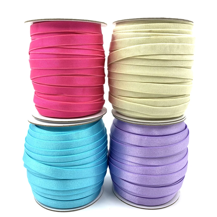 100 Yards 6 Colors Stock 10mm Nylon Spandex Bra Strap Stretchy Bra Elastic Ribbon for Lingerie Underwear Sewing Webbing