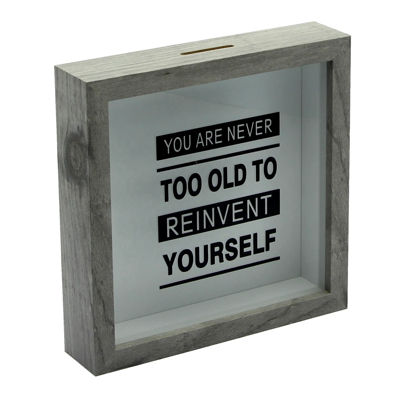 20x20x4.5cm Square Photo Frame Shadow Box Money Storing Money Coin Transparent Custom Piggy Bank