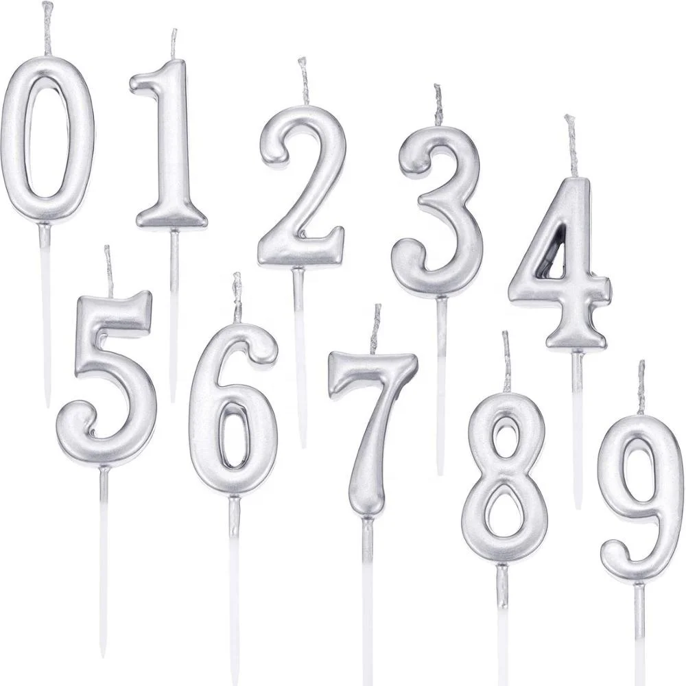 Number 0 1 2 3 4 5 6 7 8 9 candles kids birthday decoration digital candles cake decorations