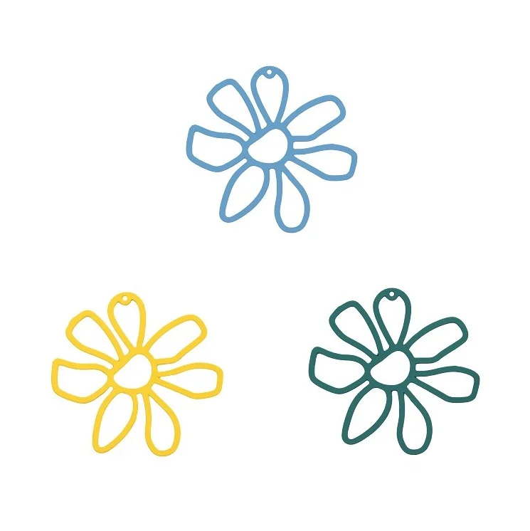 Оптовая продажа, большой цветок маргаритки, спрей-краска из сплава, аксессуары «сделай сам», красочный гипербол, полый цветок, подвески из сплава