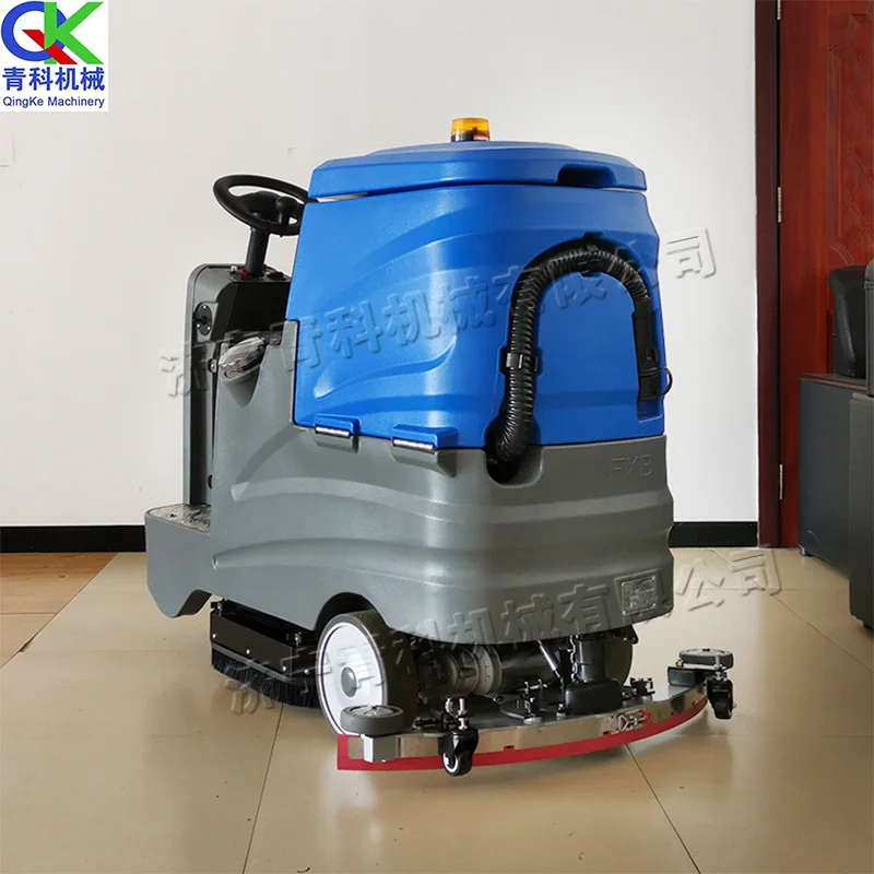 Driving scrubber truck industrial factory with mopping machine supermarket property garage electric industrial scrubbers