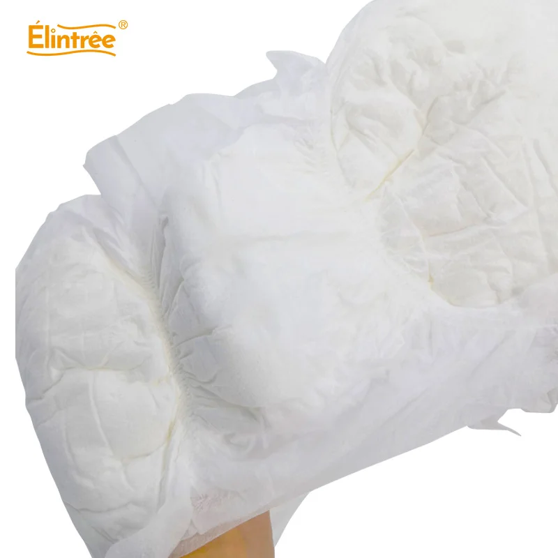 Elintree Oem Wholesale Leak Guard Sap Lock White Wearable Disposable Pull Ups Adult Diaper