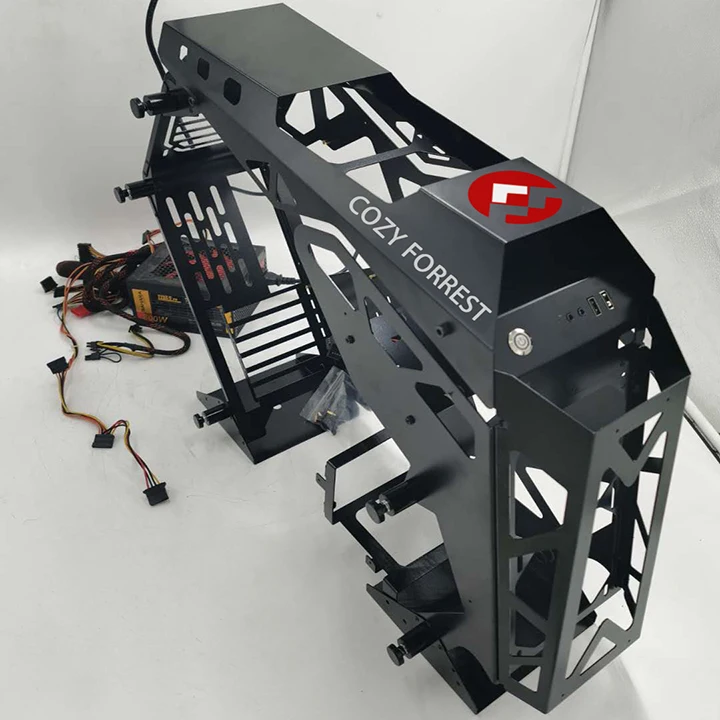 
computer aluminium gamer matx pc case for pc 