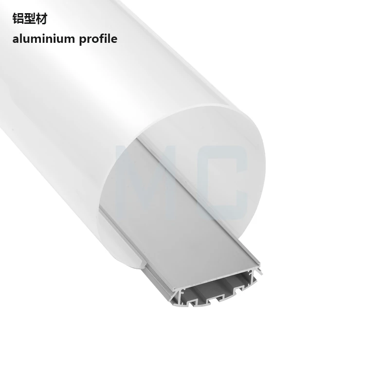 ZM linear lighting 60mm round aluminium profiles for led strip use as hanging rail Round aluminum LED profile