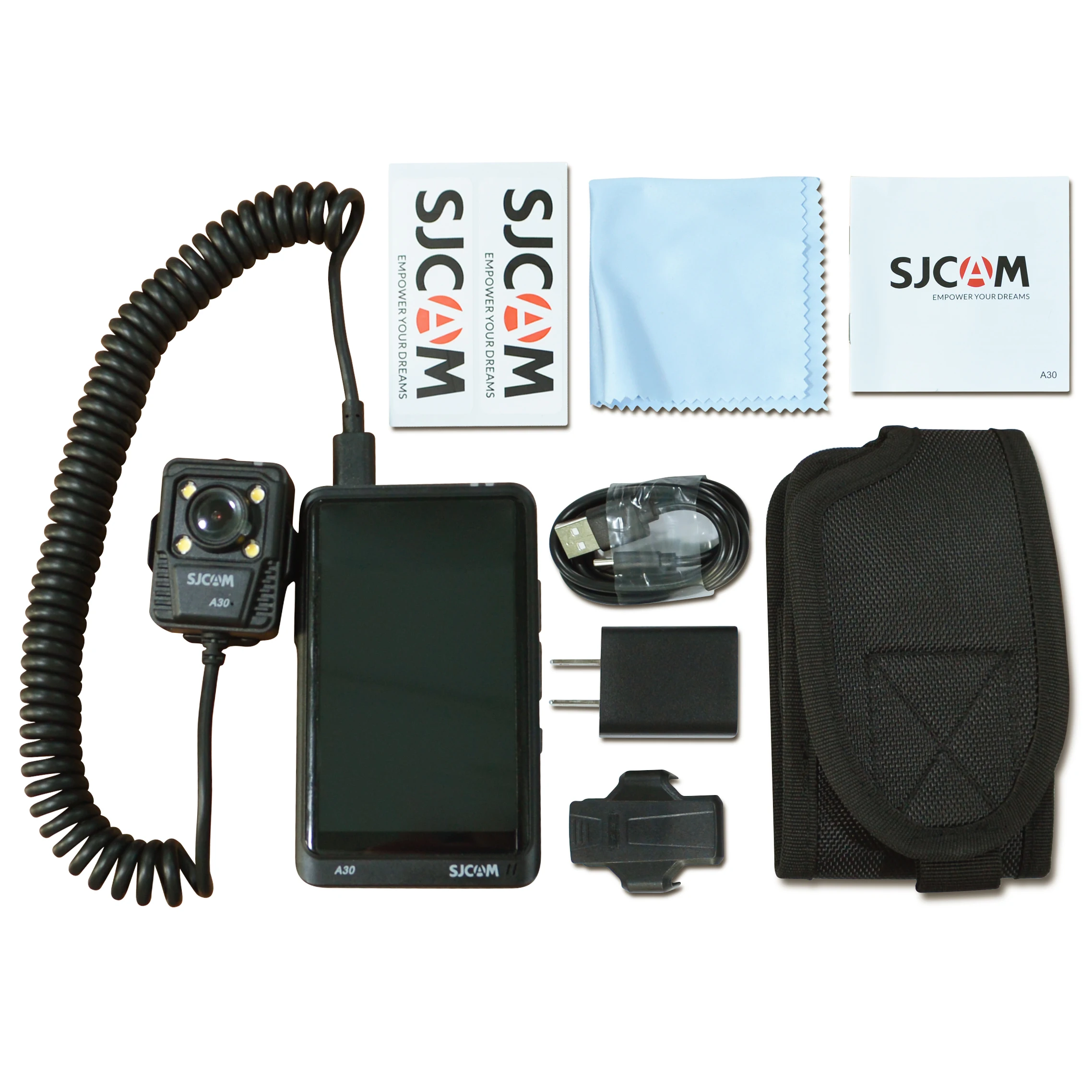 SJCAM Wearable Separate Giant Screen Security Guard  Body Camera A30 Police Recorder 5800mAh Wifi Connection with Mobile