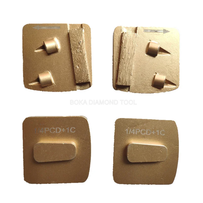 High quality Redi-lock trapezoid split PCD scraper plate for grinding epoxy remove mastic concrete floor diamond polishing pad