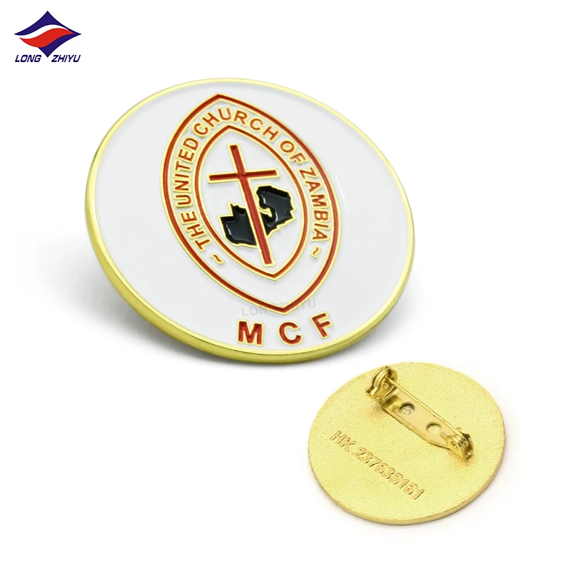 China Factory Make Your Own Metal Badge Soft Enamel Zinc Alloy Company Badge Button Badge Making Machine Round Shape