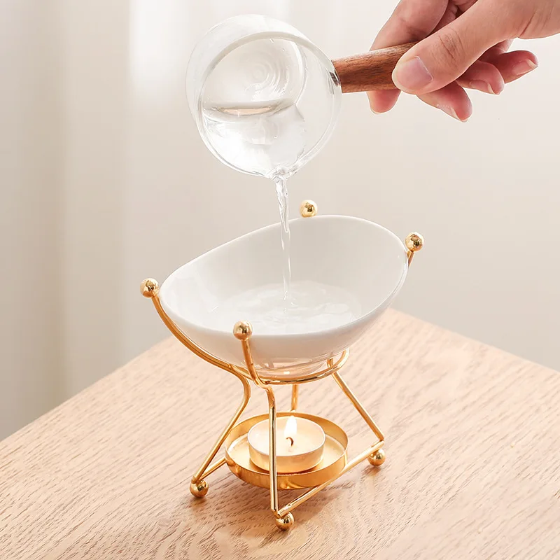 2 in 1 Fragrance Oil Warmer Candle Melt Burners ,Oil Burner Scented Wax Melt Burner Tealight Aroma Oil Warmer Gift