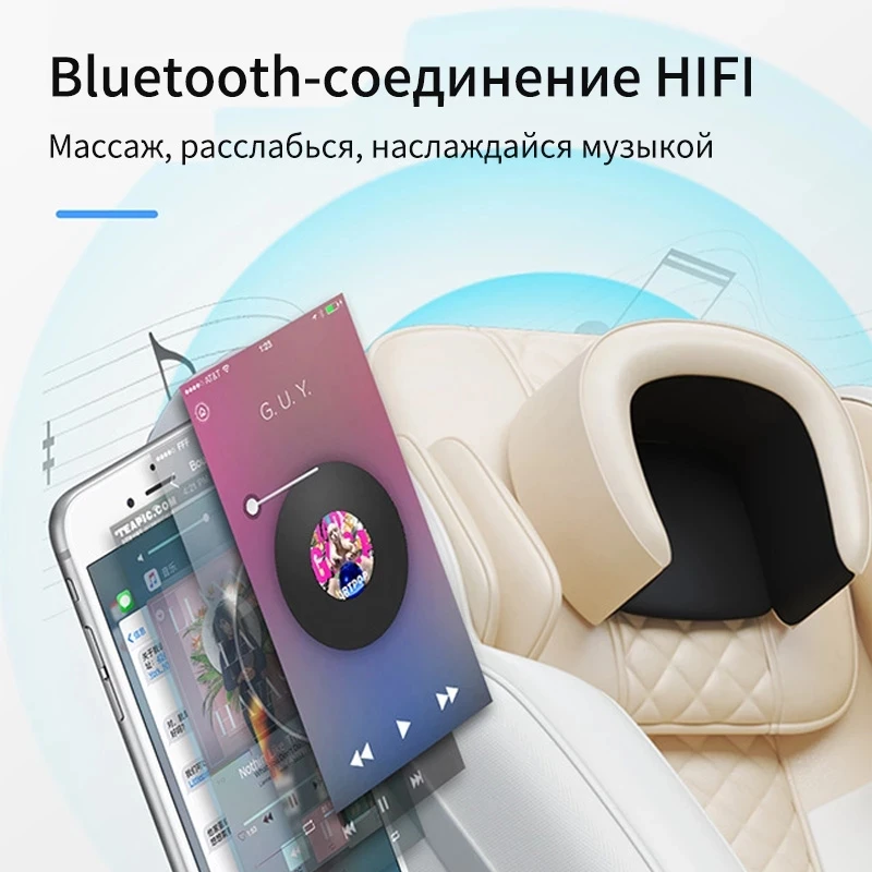 Home Zero Gravity Massage Chair Electric Heating Recline Full Body Intelligent CE Massage Sofa Genuine Leather Relax Back Pain