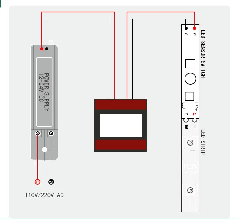 Однокнопочный сенсорный переключатель диммера с функцией затемнения постоянный ток 12 В 2 5 А