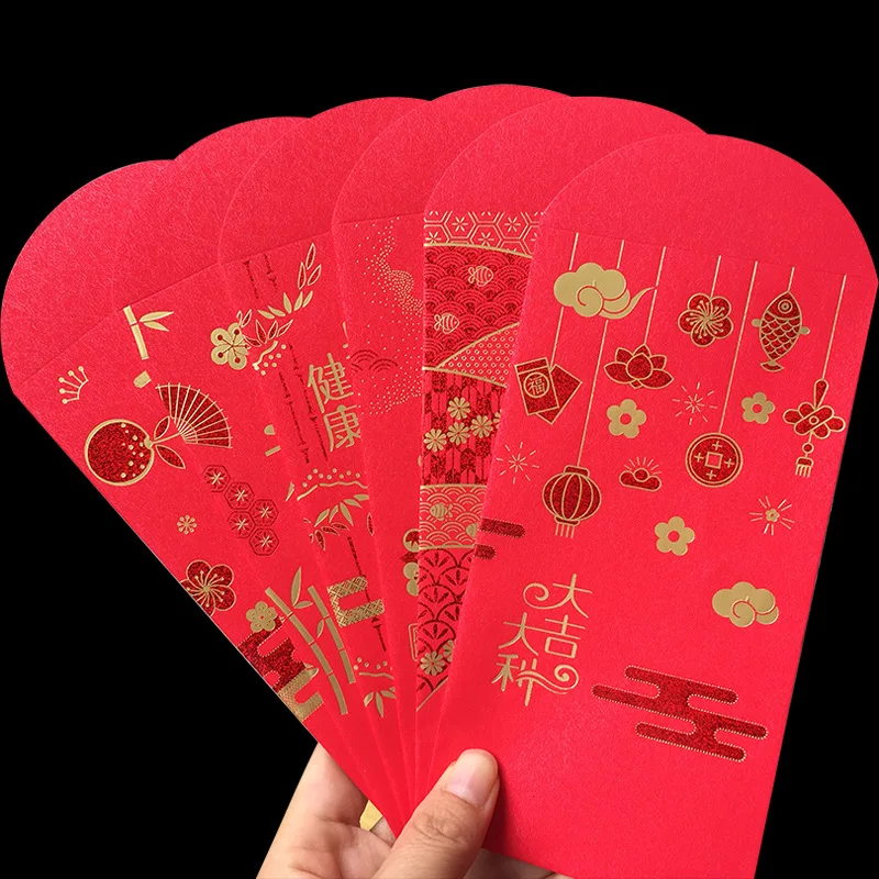 2022 дизайнерский китайский новогодний красный конверт-пакет ang bao на