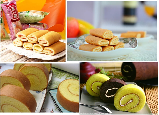 Long time guarantee Swiss roll cake production line layer cake making machine