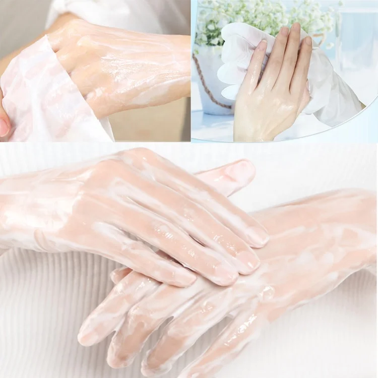Wholesale exfoliating nourishing hand care whitening Hydrating milk hand mask gloves