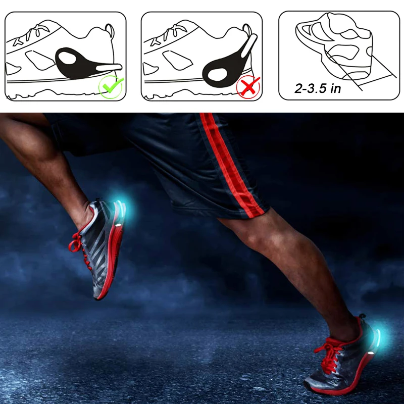 Shoe Led Clip Lights For Running,USB Charging Safety LED Light Warning Lights Clip for Night, Flashing Light Clip for Jogging Hi