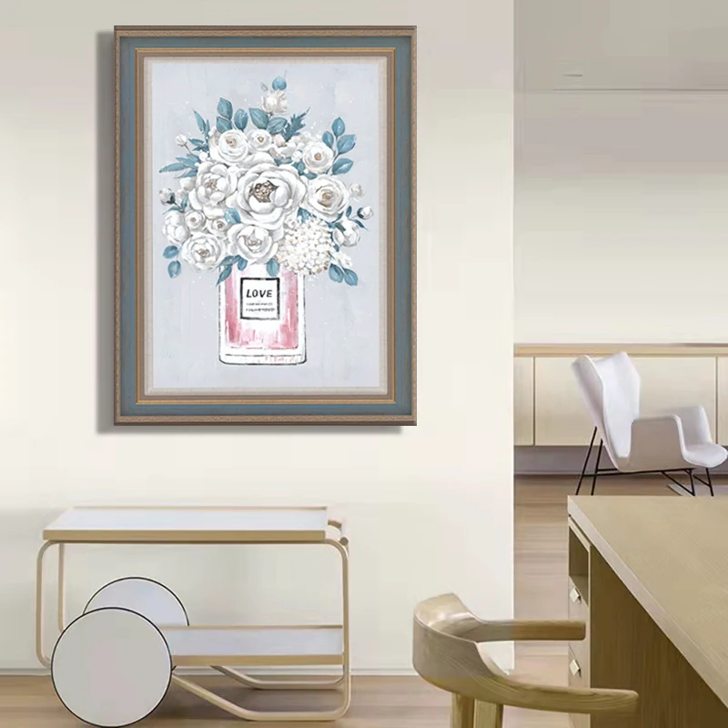 Beautiful Flower Modern Art Canvas Paintings Still Life Paintings For Flower With Fruit