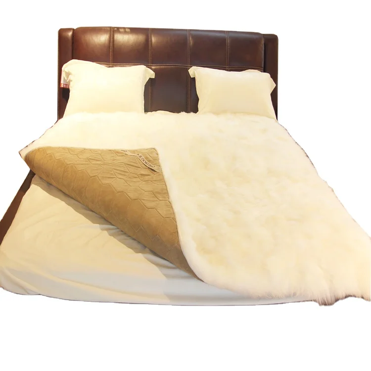 Australian fur one-piece sheepskin mattress 1.8m mattress upholstered with double thick wool mat wool bed plate