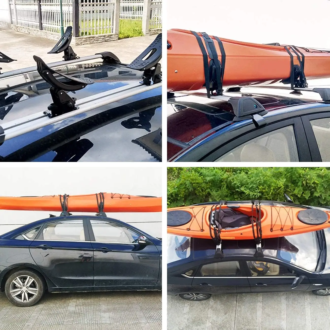 Universal Kayak Roof Rack Saddles Roof Mounting Kit for Car SUV Truck Cross Bars