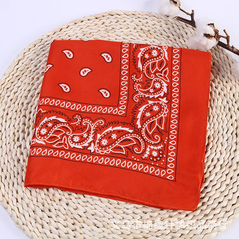 Personalized Designer Bulk Hair Band Headband Neck Head Scarf Cowboy Paisley Square Kerchief Bandana