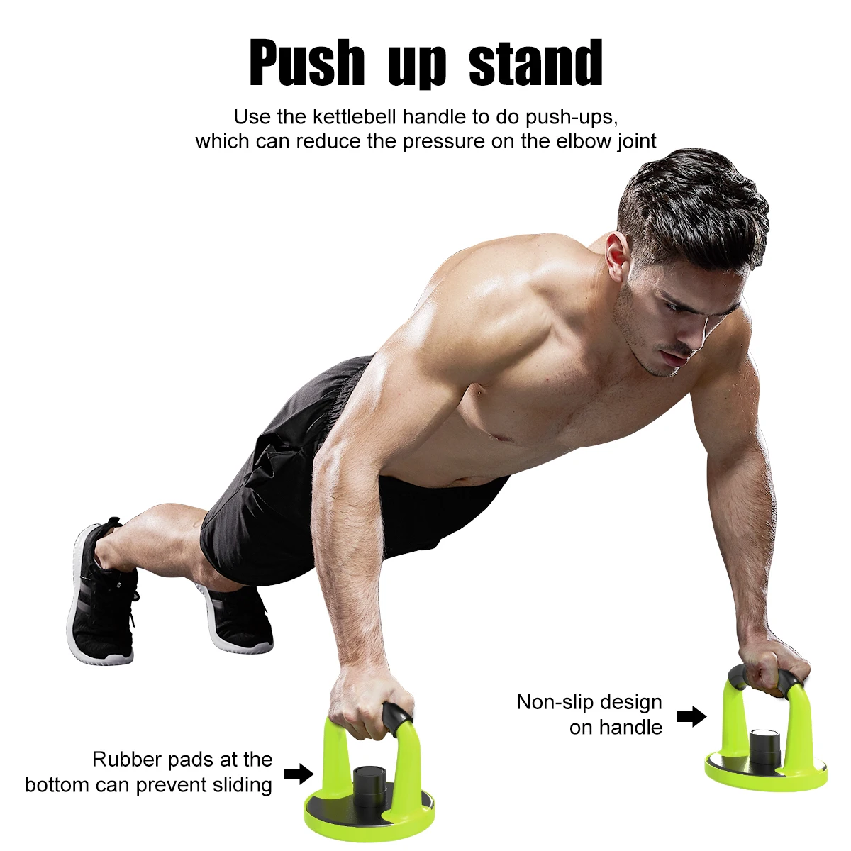 4 In One Rubber Coated Pair of Weights Detachable 20KG Dumbbell Set Kettlebell Push-up board Home Use Barbell