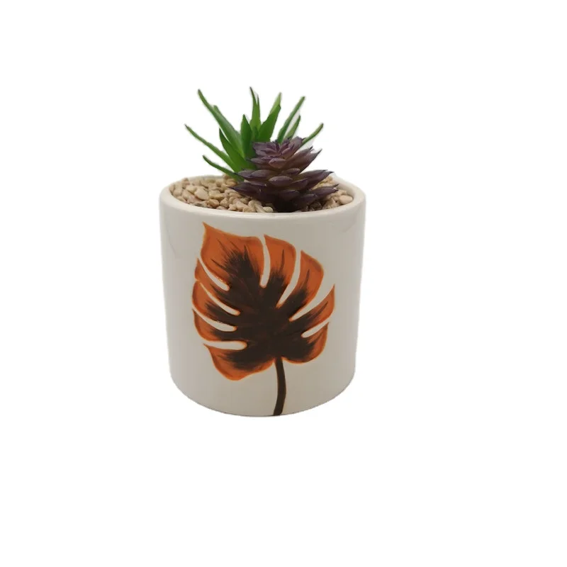 Ceramic mini cartoon succulent pot porcelain flower vase animal plant pots cactus