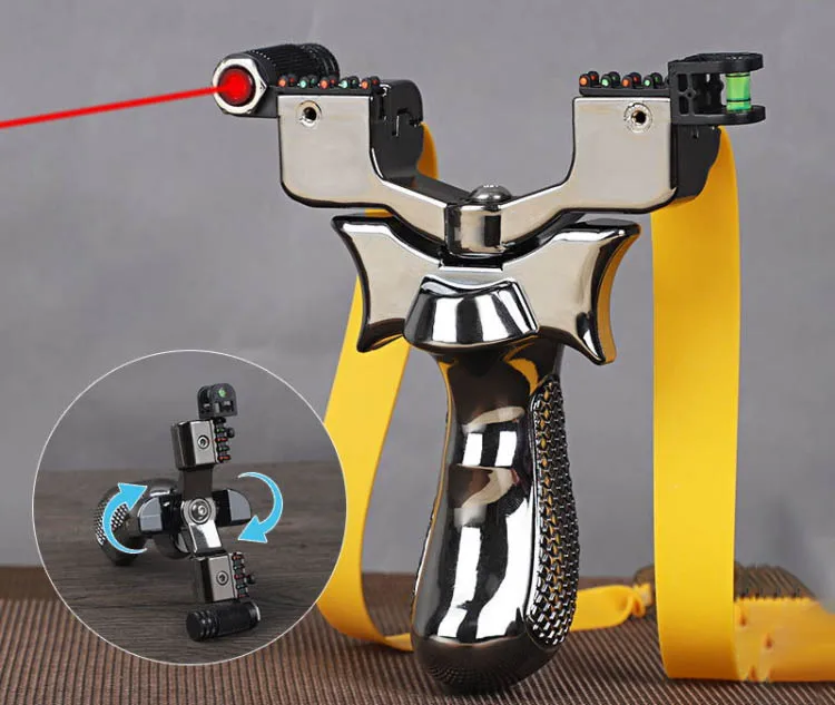 New type resin  rotating slingshot head and outdoor hunting shooting slingshot