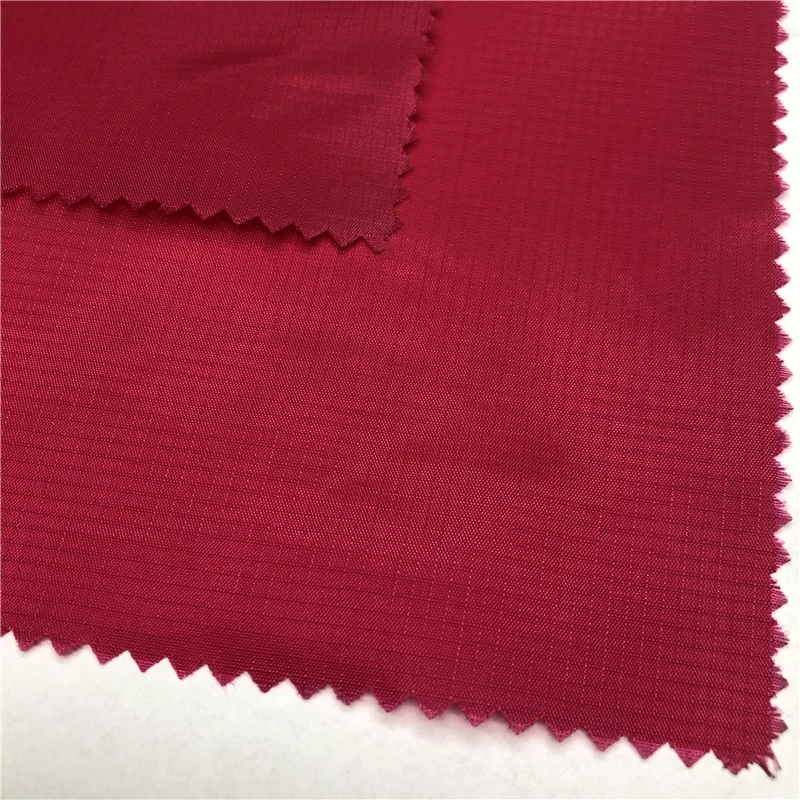 Factory price 70D ripstop water resistant 210t nylon ripstop fabric for  sportswear lining bag tent