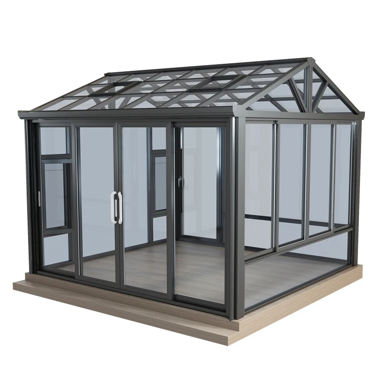 Aluminum Alloy Gardens Sun House 4 Season Sunrooms Glass Conservatory Addition Windows Solarium Sunroom Cost