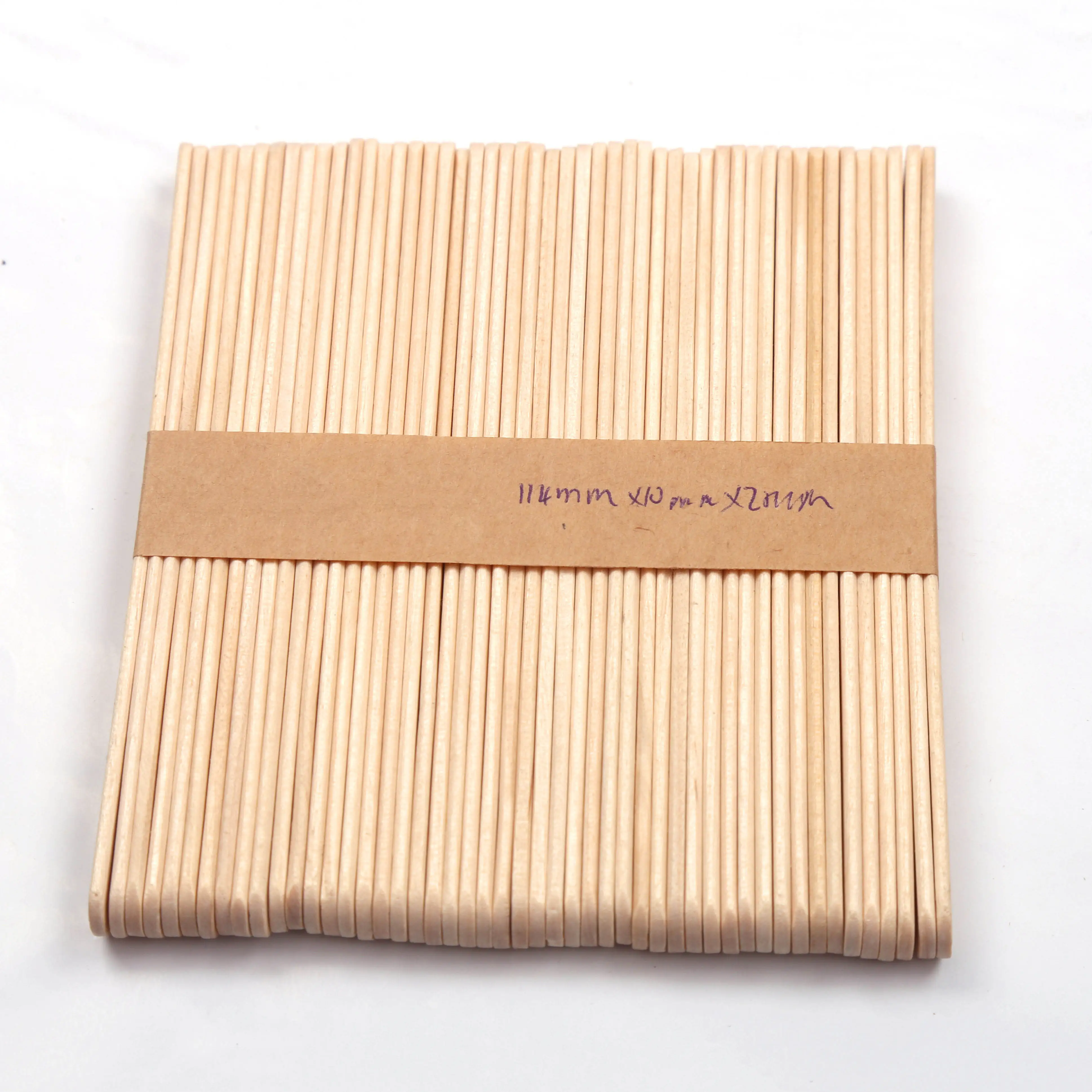 Low MOQ customized Eco-friendly natural wooden sticks Large Lollipop Sticks wooden printed popsicle sticks