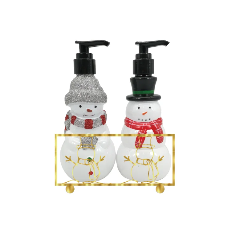 Wholesale Design Body Bath Gift Set Sanitizer Christmas snowman Hand Soap Set