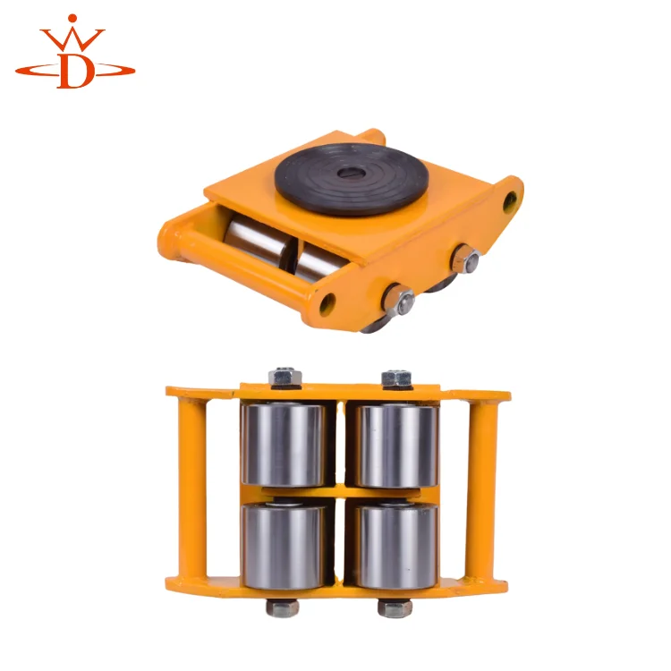 Steel/Rubber Wheel 6 8 12 15 18 24 32 Ton Capacity Machine Carrying Roller Cargo Trolley Moving Skate