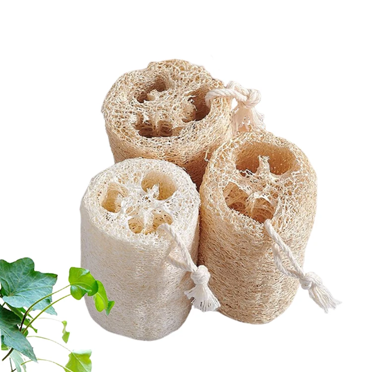Topeco Loofah Bath Sponge Shower 100% Natural Body Loofah Sponge Luffa Sponge With Soap Gentle Exfoliating
