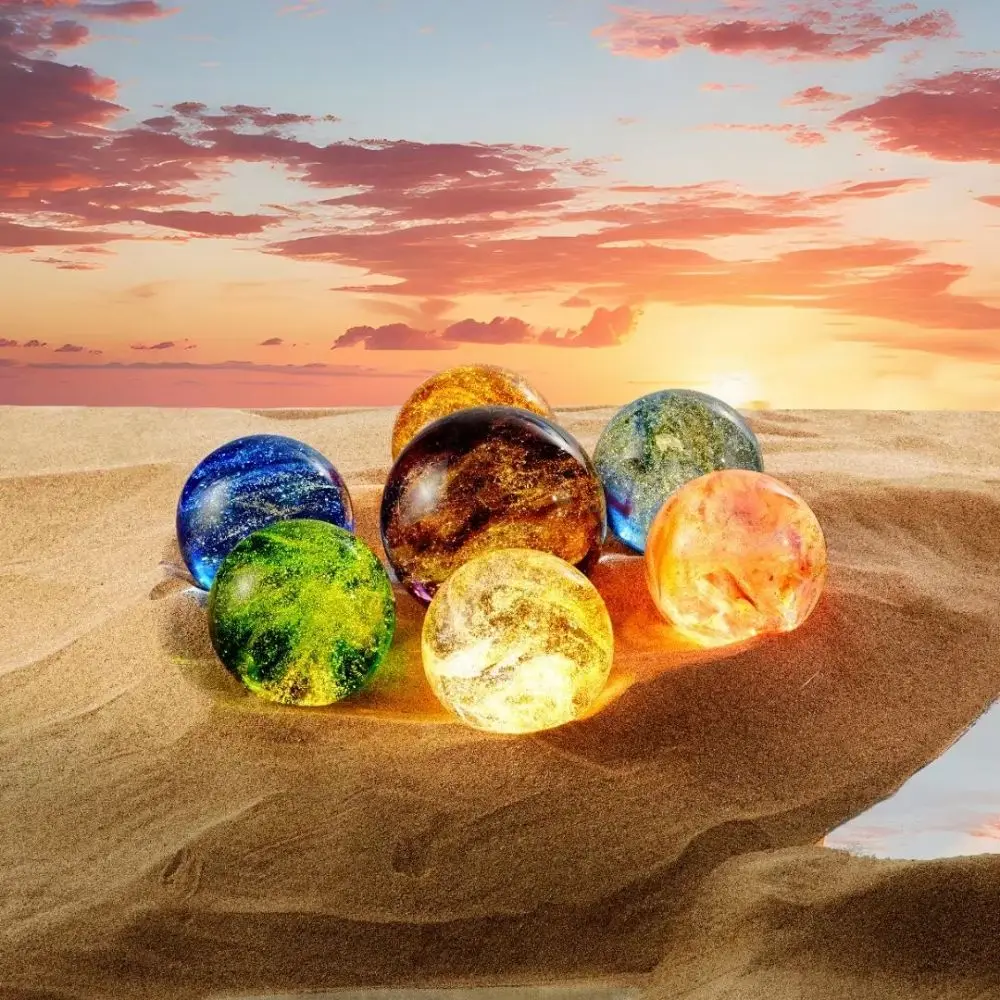 ADL Glass Crystal Glaze Round Colorful Ball Different Colors for Souvenir Gifts Company or Wedding Gifts with Light