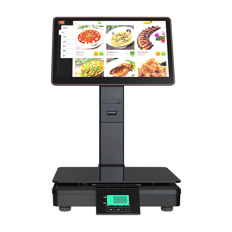 2022 Заводские двойные весы android pos-системы smart pos для взвешивания штрих-кодов печати этикеток магазина фруктов