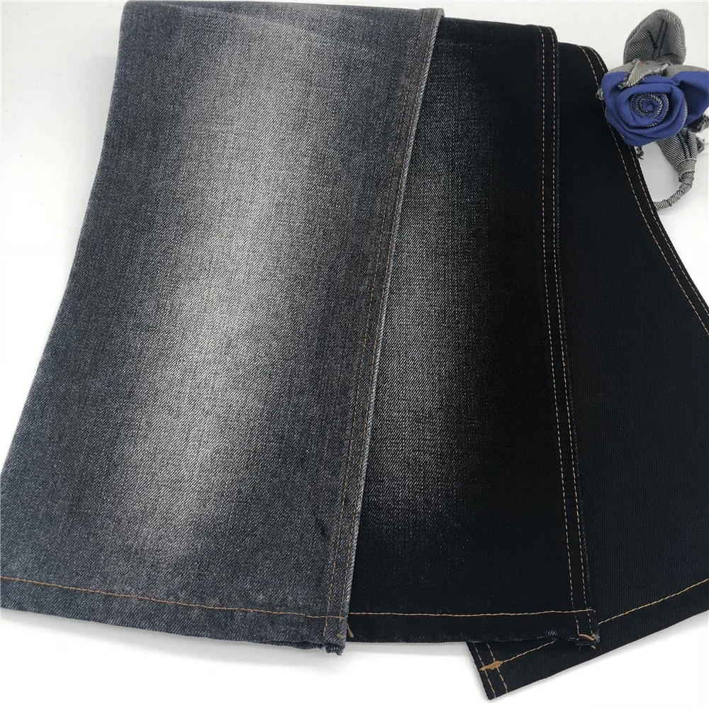 11.2oz   black 100% cotton denim fabric inline production 2019