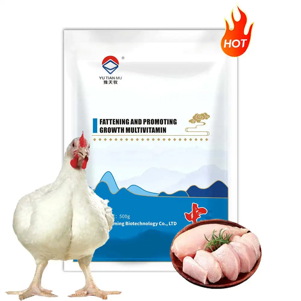 Animal vitamins probiotics supplements to gain weight growth booster for roosters broiler chickens birds poultry feed additives