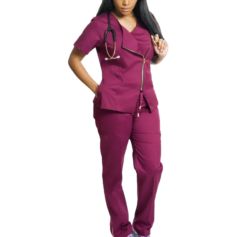 
Uniform with Logo Manufacturing Factory Cotton Scrubs Uniforms Sets 